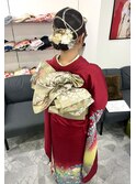成人式スタイルネープシニヨン