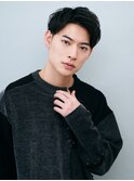 ビジネス◎2WAYアップバング束感ショートかき上げマッシュヘア