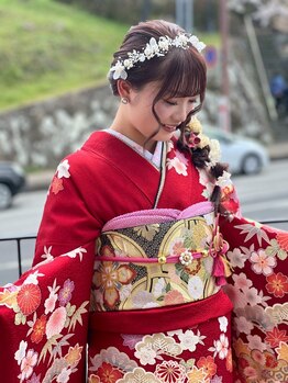 ビューティーサロン はんしんの写真/女性目線で大切な日をより美しく華やかに＊振袖・留袖・訪問着・浴衣の着付けは＜Hanshin＞におまかせ☆