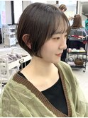 丸みショート　髪質改善　ショート　博多美容室