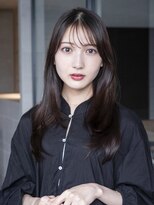 アイティーバイアルバム 松戸店(IT by ALBUM)&nbsp;韓国ヘアロング前髪カットグレージュオリーブベージュ_F0157