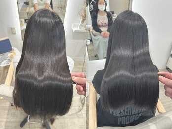 ジル 六町店(JILL)の写真/うねりやクセ、まとまりの悪さ…髪質改善矯正やトリートメントで解消。[髪質改善/六町/縮毛矯正/カラー]