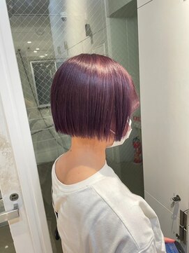 ヘアサロン ガリカ 表参道(hair salon Gallica) 派手髪ショートボブ/ピンクパープル