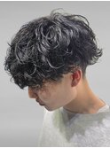 大分別府メンズパーマシャドウパーマ無造作波巻きスパイラル