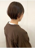 丸みショート×透明感◎オリーブベージュ
