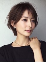 ハーツ(Heart's)&nbsp;白髪ぼかし脱白髪染め似合わせショートボブ40代50代60代