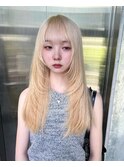 抜きっぱなしブロンド×レイヤーカット