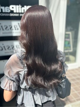 　ココアブラウン　ブリーチなしラベンダー系カラー