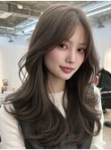 韓国風レイヤーカット/ロングレイヤー/ハッシュカット/10代20代