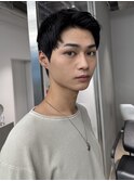 メンズパーマカットニュアンスフェザーアップバングショート渋谷