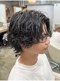ハイライトサーフカールラフパーマツイストマッシュクルーカット