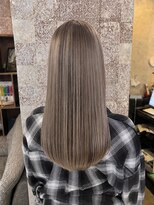 エイム ヘア デザイン 町田店(eim hair design)&nbsp;オリーブベージュ/艶髪ロング/透明感カラー/髪質改善ストレート