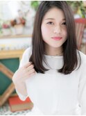 ★かきあげ前髪アシンメトリーエアーストレート20代30代40代★8