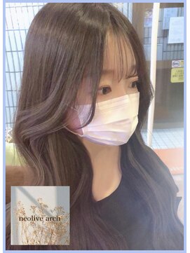 ネオリーブアーチ 武蔵小山店(Neolive arch) 大人韓国風くびれミディ　×　部分ケアパーマ【武蔵小山美容室】