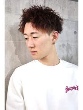 メゾンフォーメン(Maison for men) ツイストパーマ　束感　波巻き　ツーブロックマッシュ