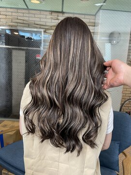 ラフ(LAFF) #バレイヤージュ#グレージュカラー#ボブウルフ#ココアベージュ