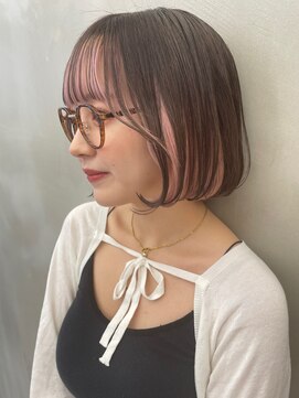 ロンドルーチェ 心斎橋(Lond luce) ダークアッシュ/ミディアムレイヤーカット［髪質改善/縮毛矯正］