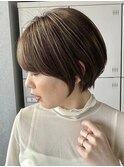 30代40代大人女性/前髪ありショートボブ/ショートヘア/髪質改善