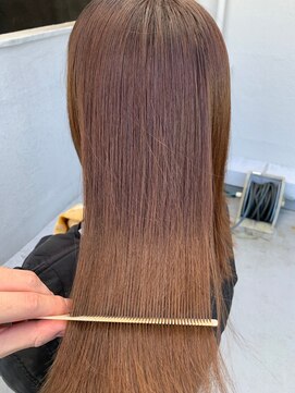 リレア 金町(Relair) 黒髪/グレーベージュ/レイヤーロング/前髪パーマ[京成金町]