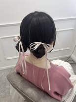 【ヘアメ】あみかちゅ風ツインおだんご＊新井
