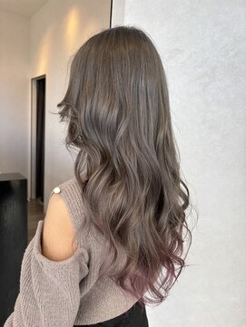 アースコアフュールボーテ 太田店(EARTH coiffure beaute) ピンクグラデーション_インナーカラー_グレージュ