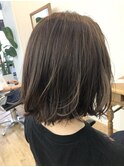 -Ameri-藤川☆外はねボブ×グレージュ【浜町/ショート/ボブ】