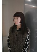 コケティッシュな眉上バングと姫カット