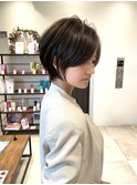 30代、40代/丸みくびれショートボブ×白髪染めハイライト/大宮