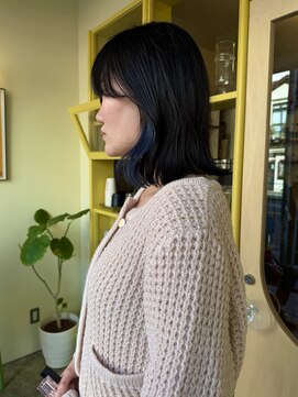 ヒントステーション(HINTSTATION) 〈浅草 半個室〉イヤリングカラー×ブルー