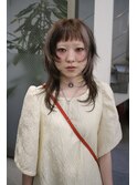 ハイレイヤーウルフカットホワイトブロンドベージュブラウンカラ