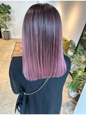 lavender pink balayage