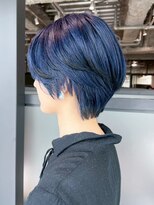 アルバム 新宿(ALBUM SHINJUKU)&nbsp;おくれ毛ブリーチデザインカラー韓国ヘアショート_ba559251