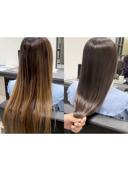 【芦屋】髪への負担を最小限に抑えた【超低ダメージ縮毛矯正】で、まるで地毛のような自然なストレートに！