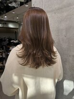 フォルテ 横浜店(FORTE)&nbsp;オリーブベージュ前髪レイヤーカットイメチェンこなれミディヘア