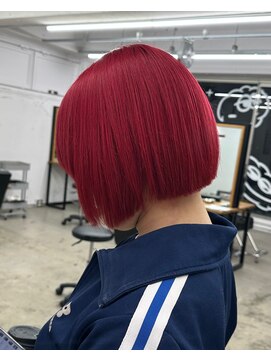 ソーソー(SoSo) ブリーチありレッド2.23似合わせカット