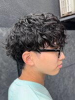 メンズサロン マウナ(men's salon Mauna)&nbsp;スパイラルパーマスペインカールダークアッシュニュアンスパーマ