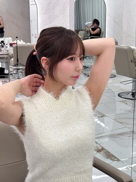 キティー サカエ(kiti SAKAE) 2way シースルぱっつん 小顔 レイヤーカット くびれヘア韓国ヘア