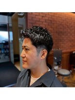 ハナテンベース(HANATEN BASE)&nbsp;大人爽やかナチュラルアップバングパーマ