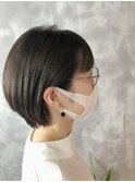 耳掛けショートボブ