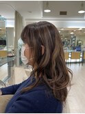 大人ハイライトアッシュブラウンベージュ