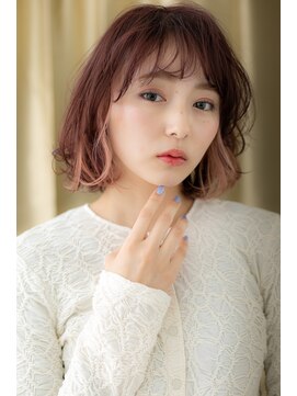 カバーヘア ブリス 北浦和(COVER HAIR bliss) ペールピンクベージュツートンカラーハイライトZ北浦和10代20代