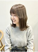 韓国風エギョモリ★くびれ外ハネミディ大人可愛い小顔20代30代