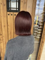 フゥカ 類家店(fuka)&nbsp;切りっぱなしBOB ボルドーカラー