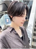 NUDE30代40代ハンサムショート大人ショートボブ前髪なしショート
