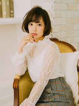 アジュール 倉敷店(Azule) Azule/顎ラインボブ/オレンジベージュ