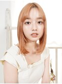 【La fith】ペールオレンジ×ミディアムヘア
