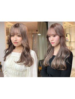 ハイトーンでも艶たっぷりのダメージレスな仕上がり★トレンド×似合わせカラーを◎【心斎橋/髪質改善】
