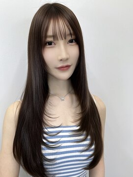 髪質改善　美髪ストレート　艶髪　前髪　縮毛矯正