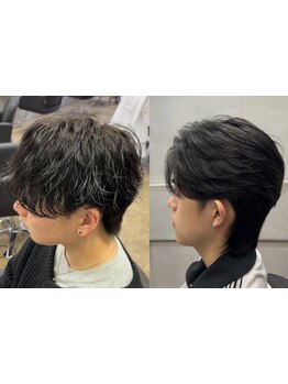 【22時まで営業】再現性が高いパーマスタイル◎乾かすだけで自然に仕上がるので、毎朝のセットも楽に。