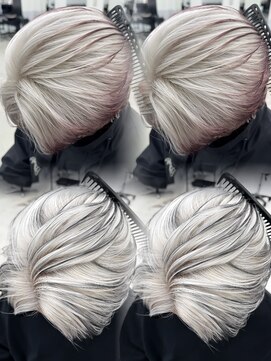 エゴル オム 名古屋栄(ENGOL homme) メンズホワイトデザインカラー/ハイトーン